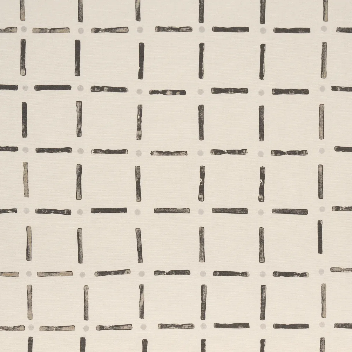 DRIFTING GRID fabric BLACK color by Schumacher