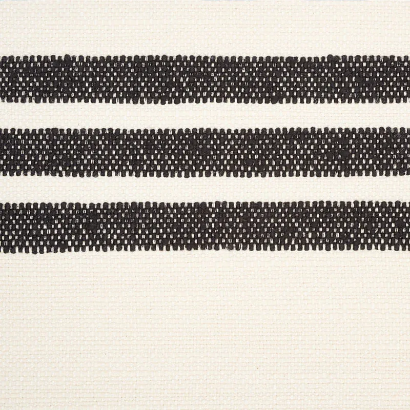 DUNE STRIPE fabric BLACK color by Schumacher