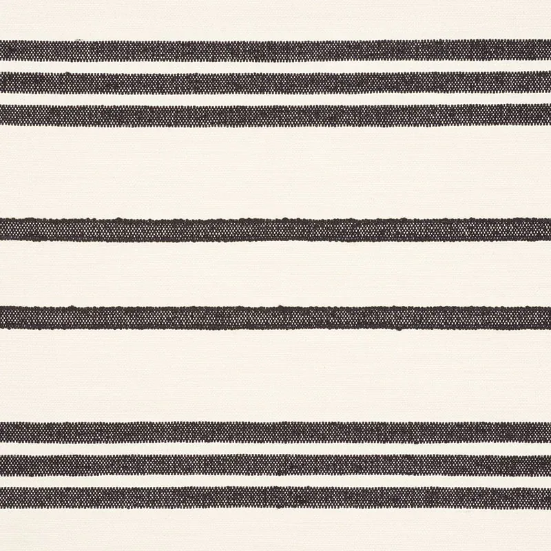 DUNE STRIPE fabric BLACK color by Schumacher