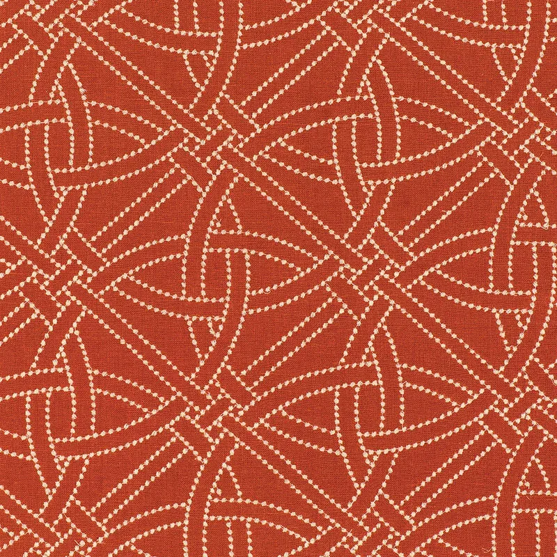 Durance Embroidery fabric BITTERSWEET color by Schumacher