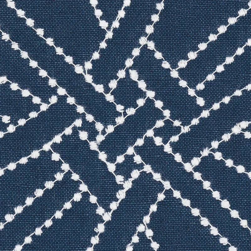 Durance Embroidery Fabric – NAVY | Schumacher | Wallpaper Tw Durance Embroidery fabric NAVY color by Schumacher