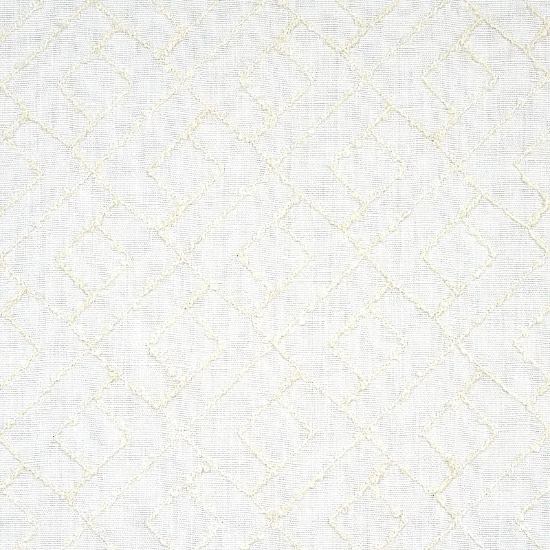 DURANT EMBROIDERY fabric IVORY color by Schumacher