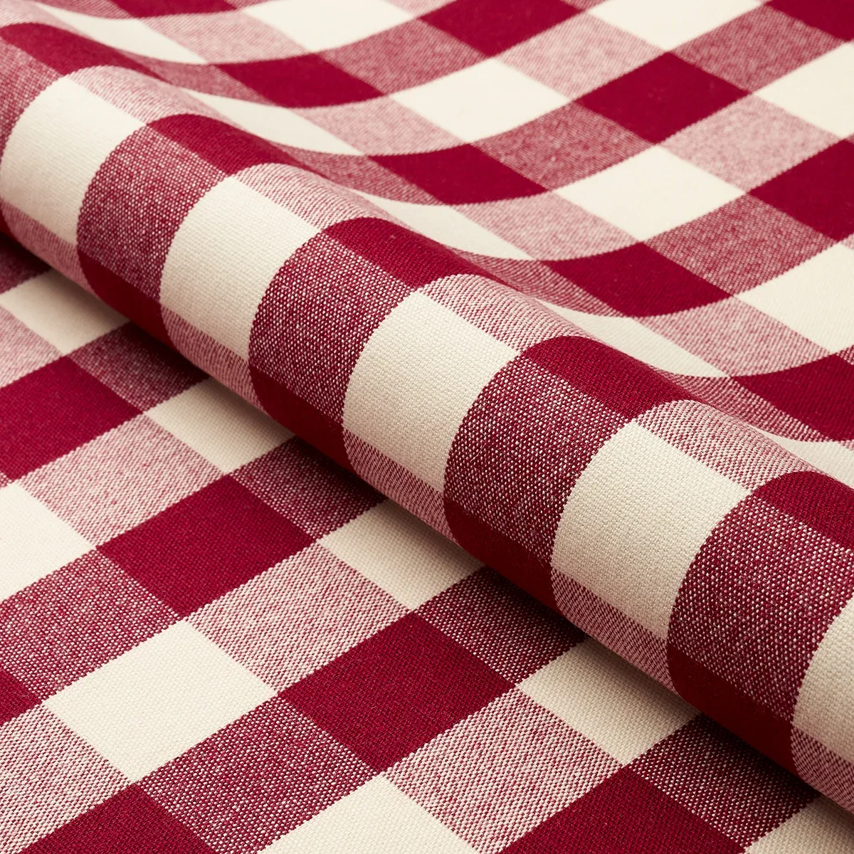 DUTTON BUFFALO CHECK Fabric – CRIMSON | Schumacher | Wallpap DUTTON BUFFALO CHECK fabric CRIMSON color by Schumacher