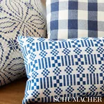 DUTTON BUFFALO CHECK Fabric – NAVY | Schumacher | Wallpaper DUTTON BUFFALO CHECK fabric NAVY color by Schumacher