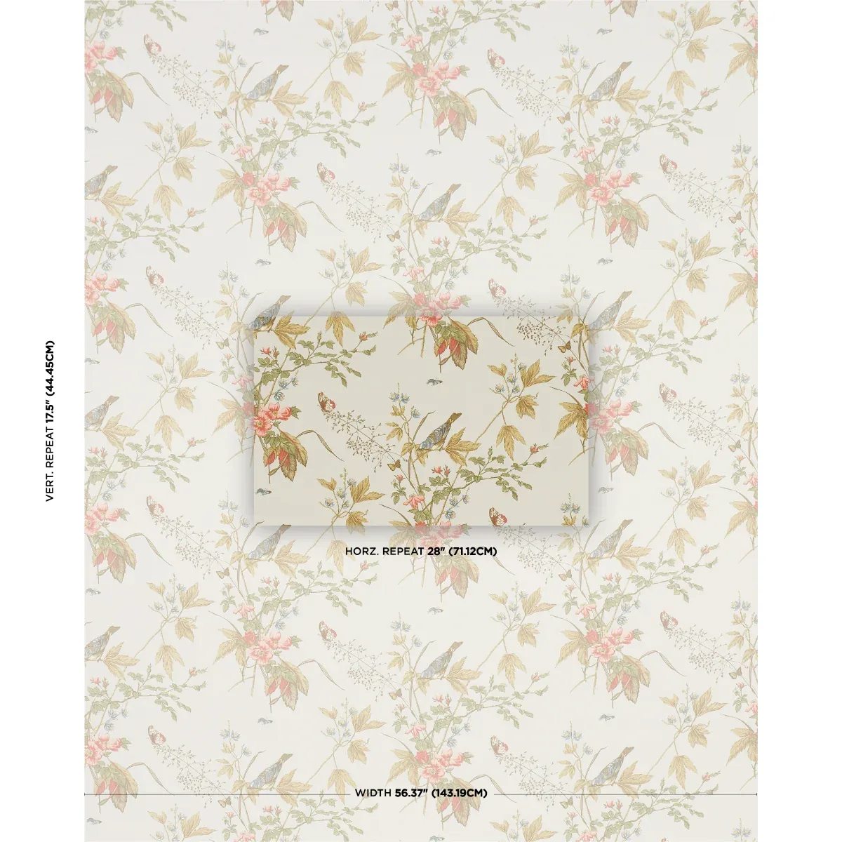 EARLY SPRING Fabric – AQUA | Schumacher | Wallpaper Twins EARLY SPRING fabric AQUA color by Schumacher