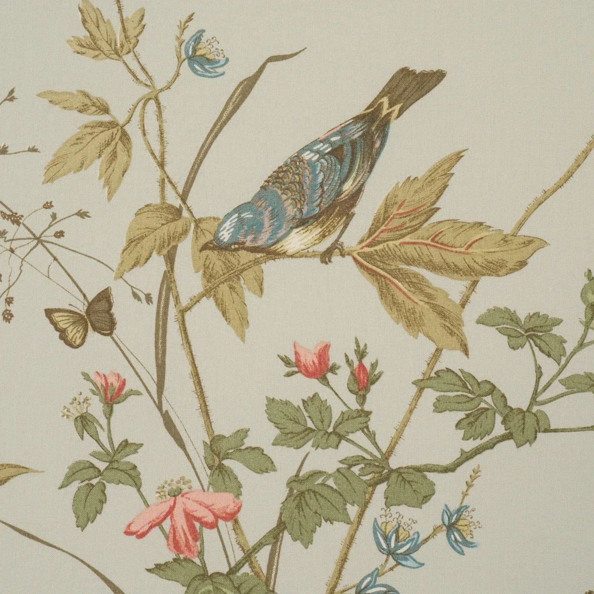 EARLY SPRING Fabric – AQUA | Schumacher | Wallpaper Twins EARLY SPRING fabric AQUA color by Schumacher