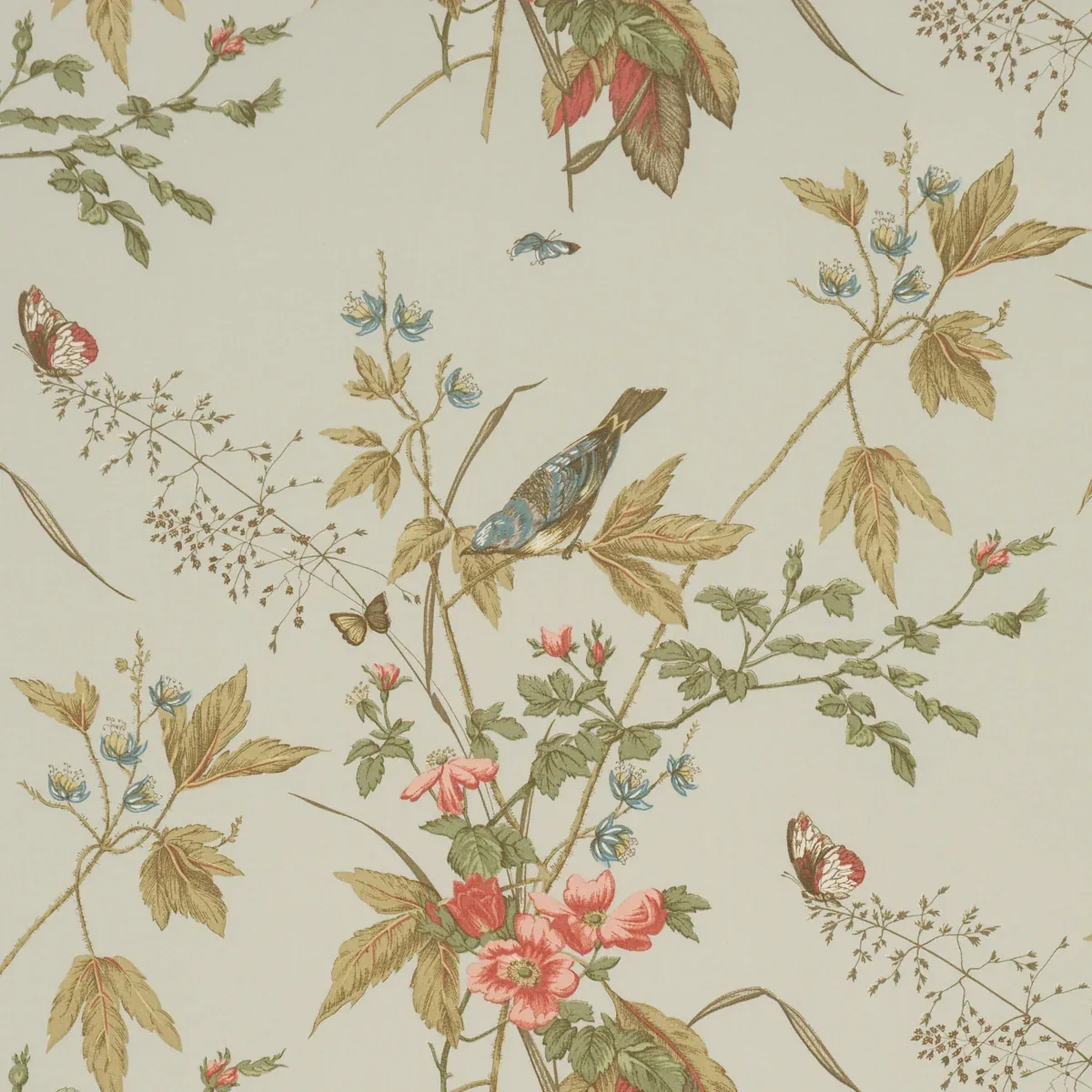 EARLY SPRING fabric AQUA color by Schumacher