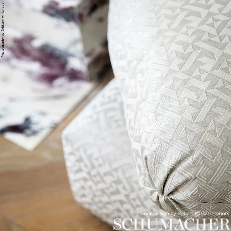 EBERLY Fabric – PLATINUM | Schumacher | Wallpaper Twins EBERLY fabric PLATINUM color by Schumacher