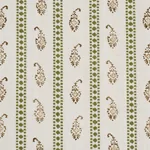 EDDIE WOVEN HAND BLOCK PRINT Fabric – GREEN | Schumacher | W EDDIE WOVEN HAND BLOCK PRINT fabric GREEN color by Schumacher