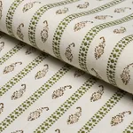 EDDIE WOVEN HAND BLOCK PRINT Fabric – GREEN | Schumacher | W EDDIE WOVEN HAND BLOCK PRINT fabric GREEN color by Schumacher