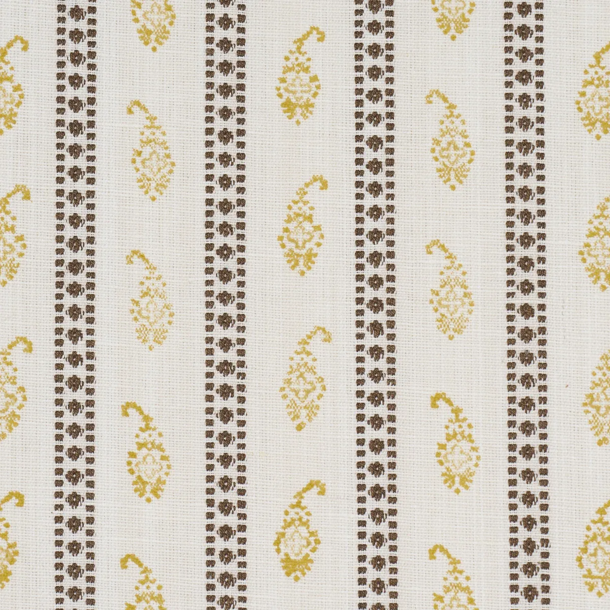 EDDIE WOVEN HAND BLOCK PRINT Fabric – YELLOW | Schumacher | EDDIE WOVEN HAND BLOCK PRINT fabric YELLOW color by Schumacher