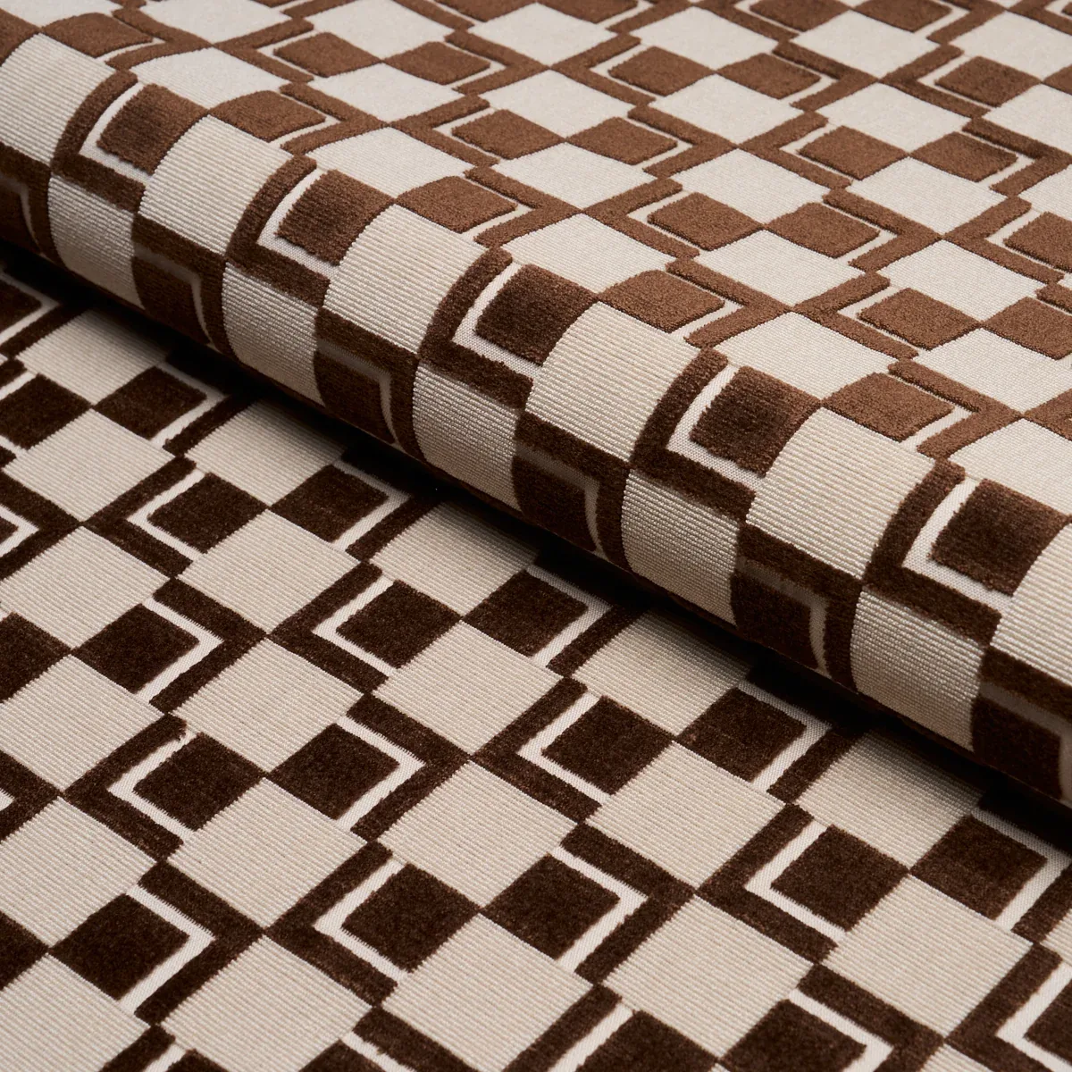EDISON VELVET Fabric – CHESTNUT | Schumacher | Wallpaper Twi EDISON VELVET fabric CHESTNUT color by Schumacher