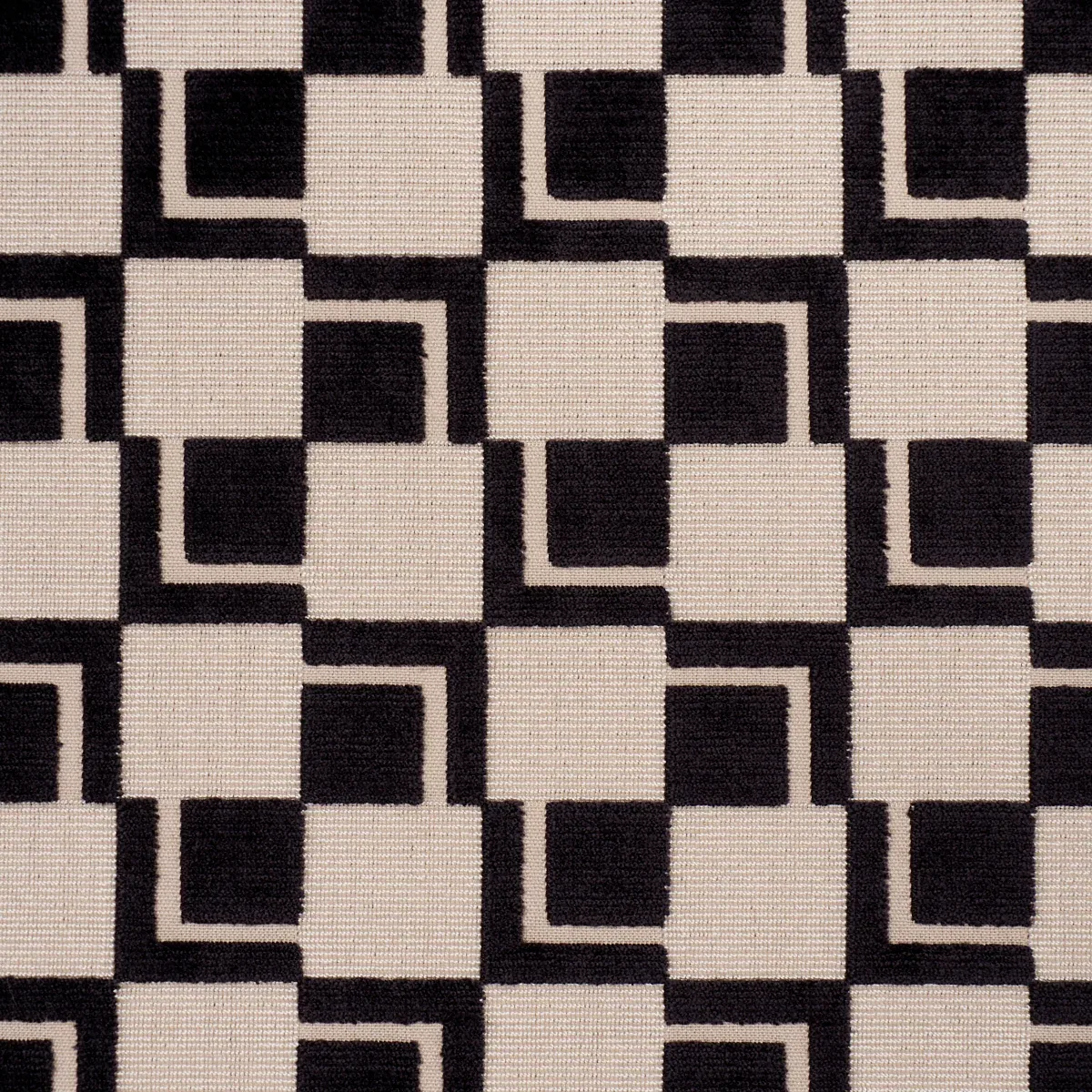 EDISON VELVET Fabric – NOIR | Schumacher | Wallpaper Twins EDISON VELVET fabric NOIR color by Schumacher