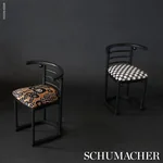 EDISON VELVET Fabric – NOIR | Schumacher | Wallpaper Twins EDISON VELVET fabric NOIR color by Schumacher