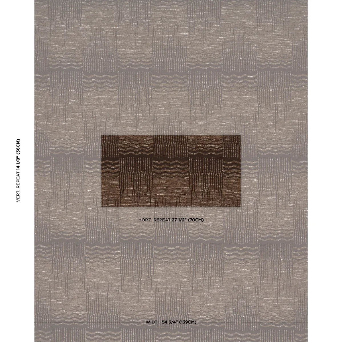 EL DORADO fabric BRONZE color by Schumacher