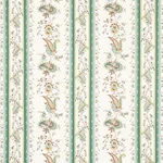 ELENA PAISLEY STRIPE fabric GREEN color by Schumacher