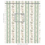 ELENA PAISLEY STRIPE fabric GREEN color by Schumacher