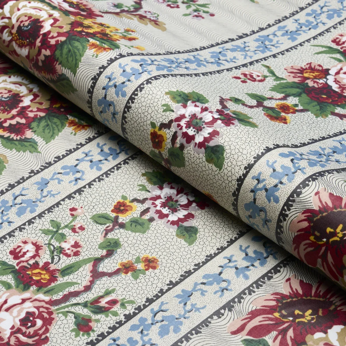 ELIZABETH CHINTZ Fabric – ROSE | Schumacher | Wallpaper Twin ELIZABETH CHINTZ fabric ROSE color by Schumacher