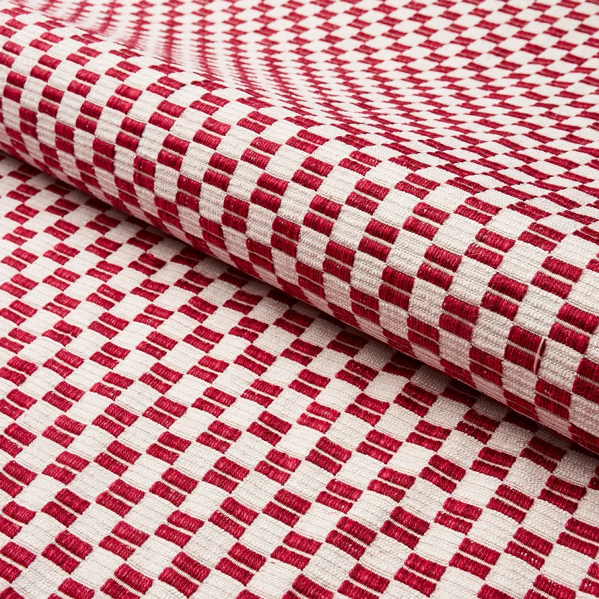 ELKHART fabric CRIMSON color by Schumacher