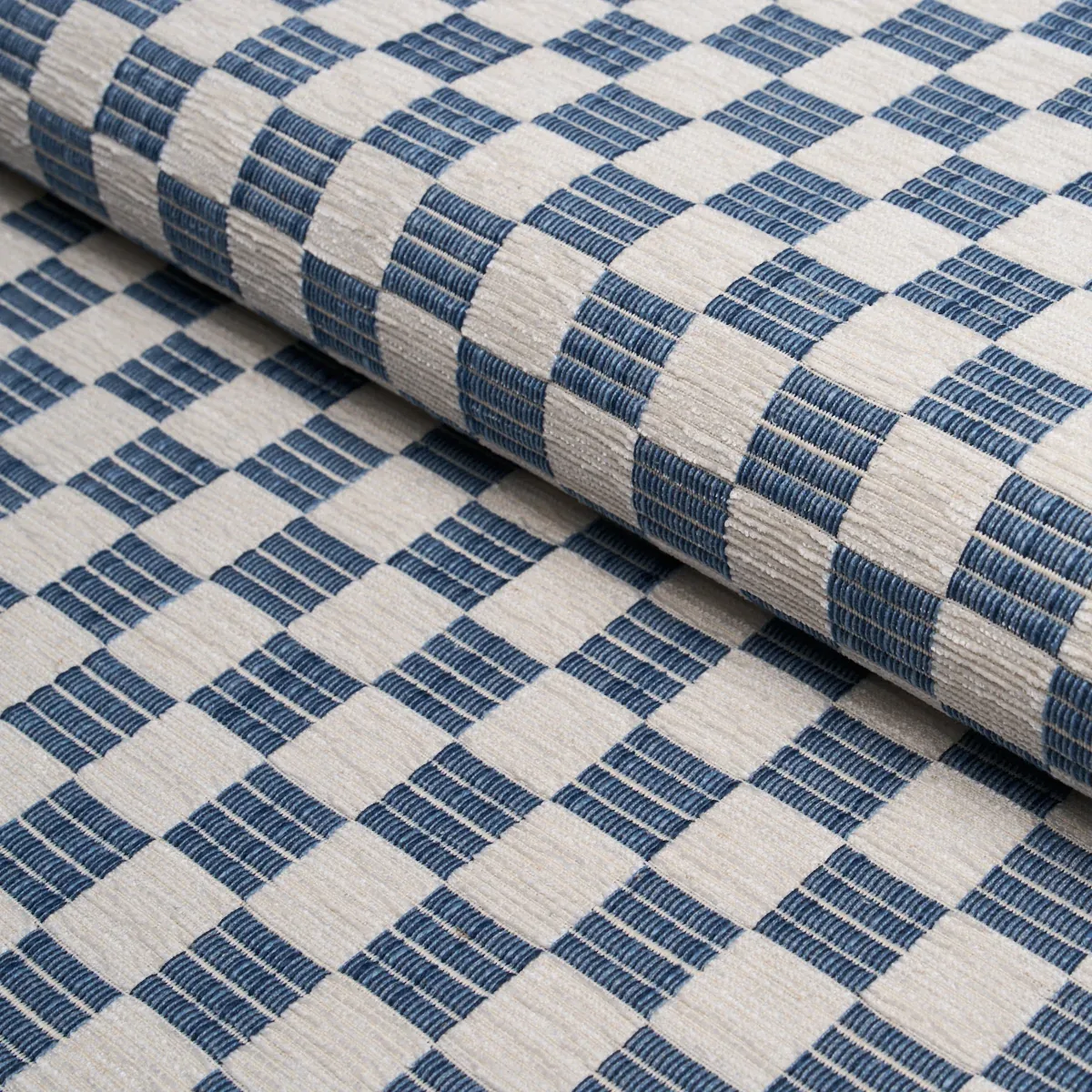 ELKHART PERFORMANCE fabric INDIGO color by Schumacher