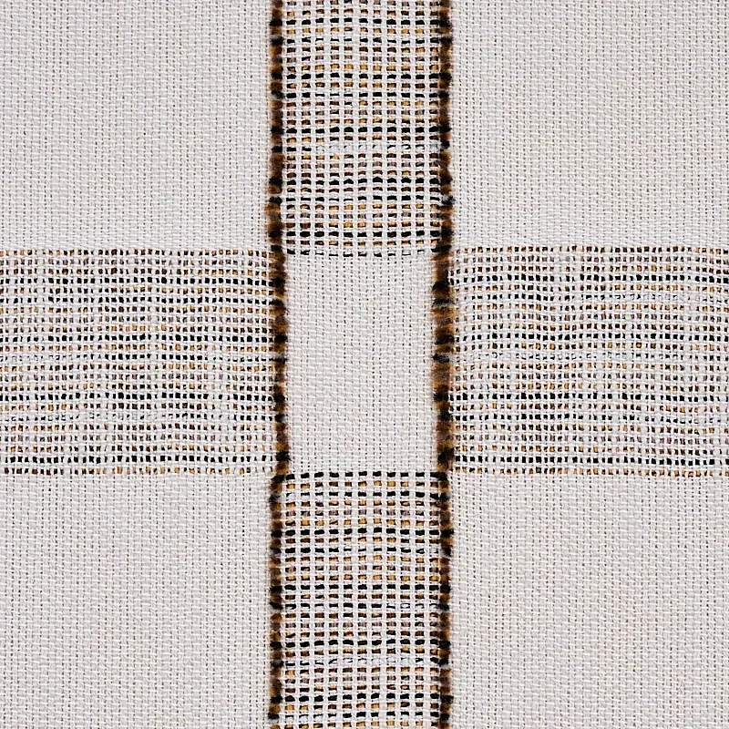 ELKO PLAID fabric STRAW color by Schumacher