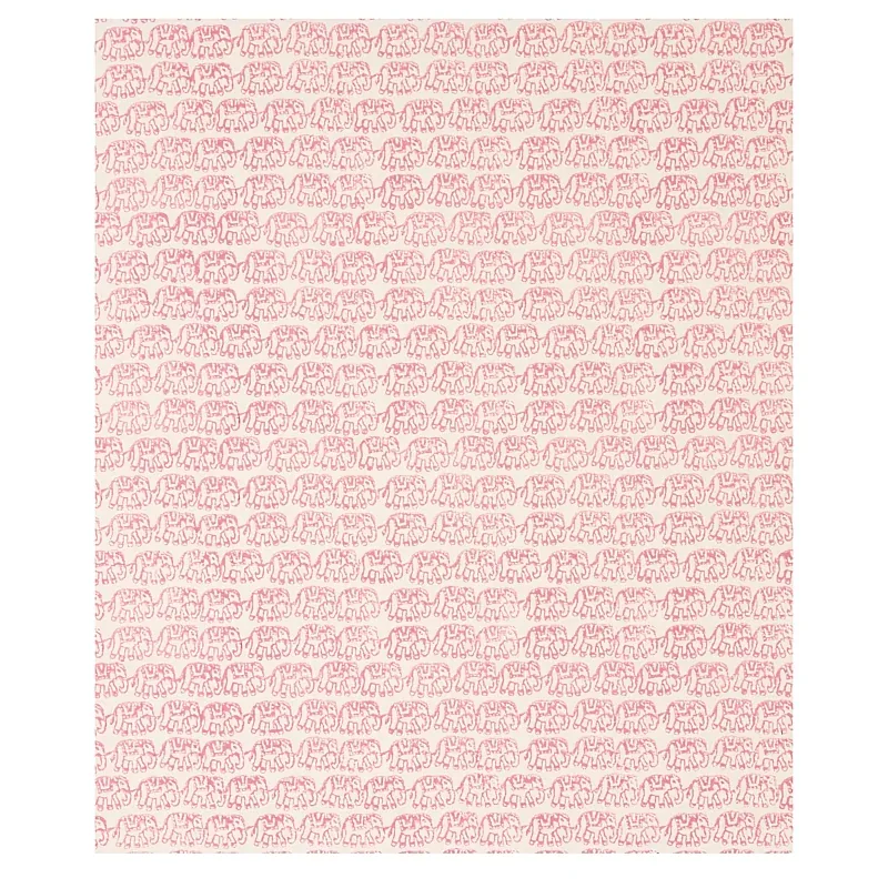 Ellies Hand Block Print Fabric – ROSE | Schumacher | Wallpap Ellies Hand Block Print fabric ROSE color by Schumacher