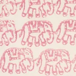 Ellies Hand Block Print Fabric – ROSE | Schumacher | Wallpap Ellies Hand Block Print fabric ROSE color by Schumacher