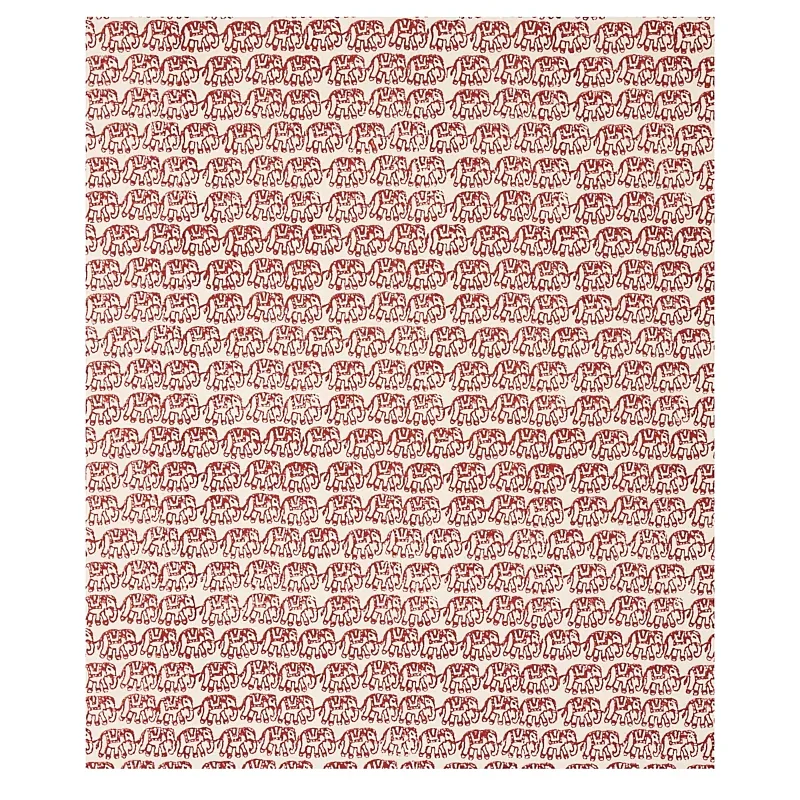 Ellies Hand Block Print Fabric – RUST | Schumacher | Wallpap Ellies Hand Block Print fabric RUST color by Schumacher