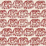 Ellies Hand Block Print Fabric – RUST | Schumacher | Wallpap Ellies Hand Block Print fabric RUST color by Schumacher