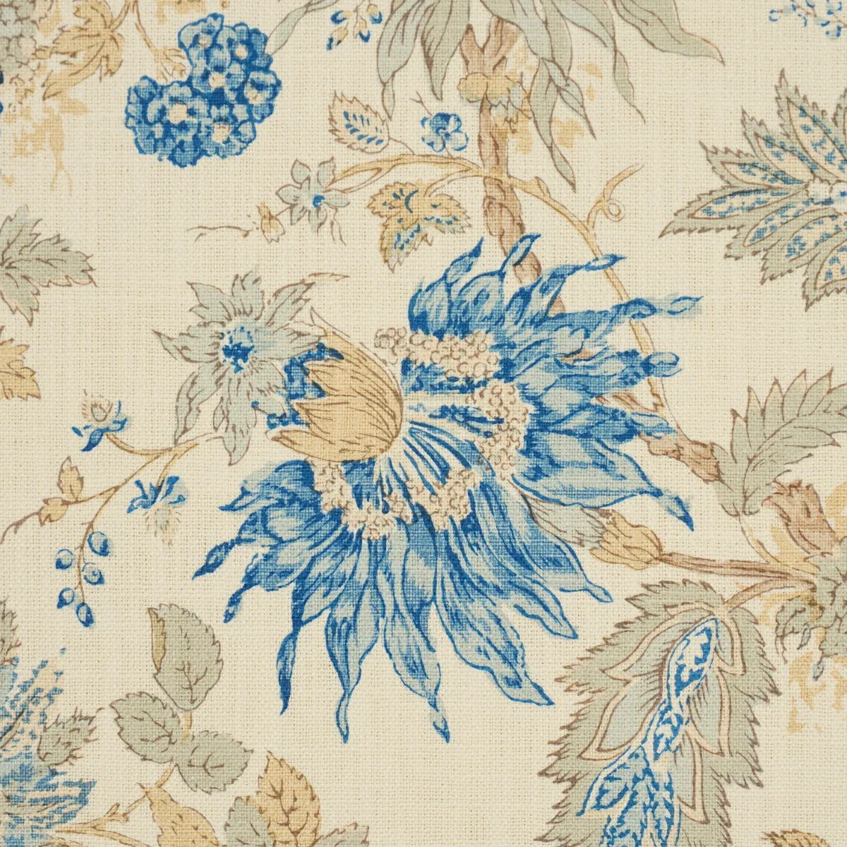 ELLIS FLORAL VINE Fabric – INDIGO | Schumacher | Wallpaper T ELLIS FLORAL VINE fabric INDIGO color by Schumacher