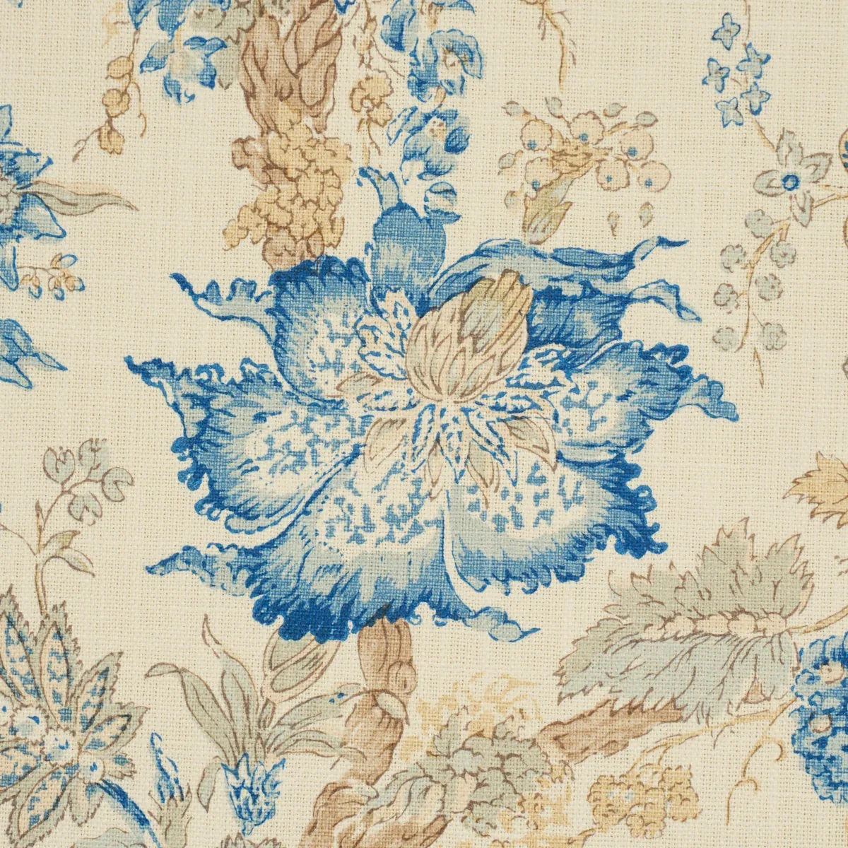 ELLIS FLORAL VINE Fabric – INDIGO | Schumacher | Wallpaper T ELLIS FLORAL VINE fabric INDIGO color by Schumacher