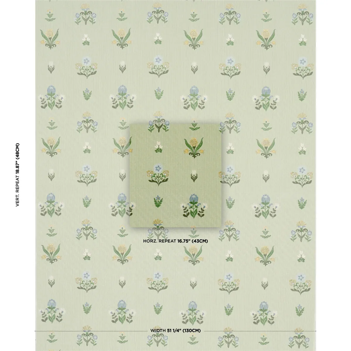 ELMSLIE EMBROIDERY Fabric – LEAF | Schumacher | Wallpaper Tw ELMSLIE EMBROIDERY fabric LEAF color by Schumacher