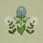ELMSLIE EMBROIDERY Fabric – LEAF | Schumacher | Wallpaper Tw ELMSLIE EMBROIDERY fabric LEAF color by Schumacher