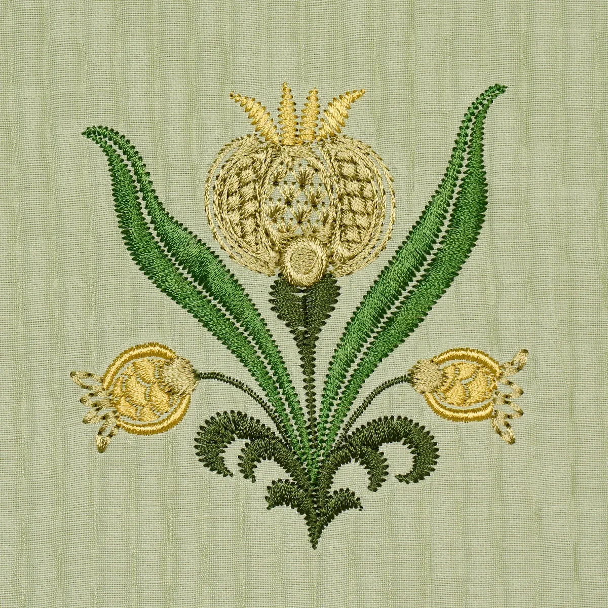 ELMSLIE EMBROIDERY Fabric – LEAF | Schumacher | Wallpaper Tw ELMSLIE EMBROIDERY fabric LEAF color by Schumacher