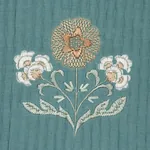 ELMSLIE EMBROIDERY Fabric – TEAL | Schumacher | Wallpaper Tw ELMSLIE EMBROIDERY fabric TEAL color by Schumacher