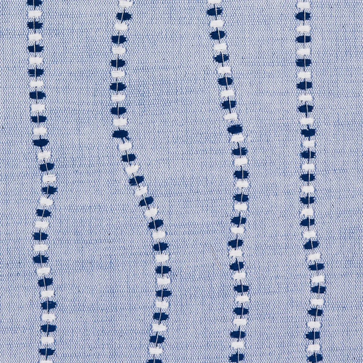 ELODIE EMBROIDERY fabric CHAMBRAY color by Schumacher