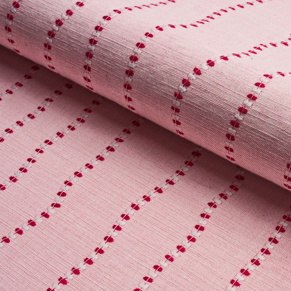 ELODIE EMBROIDERY fabric ROSE color by Schumacher
