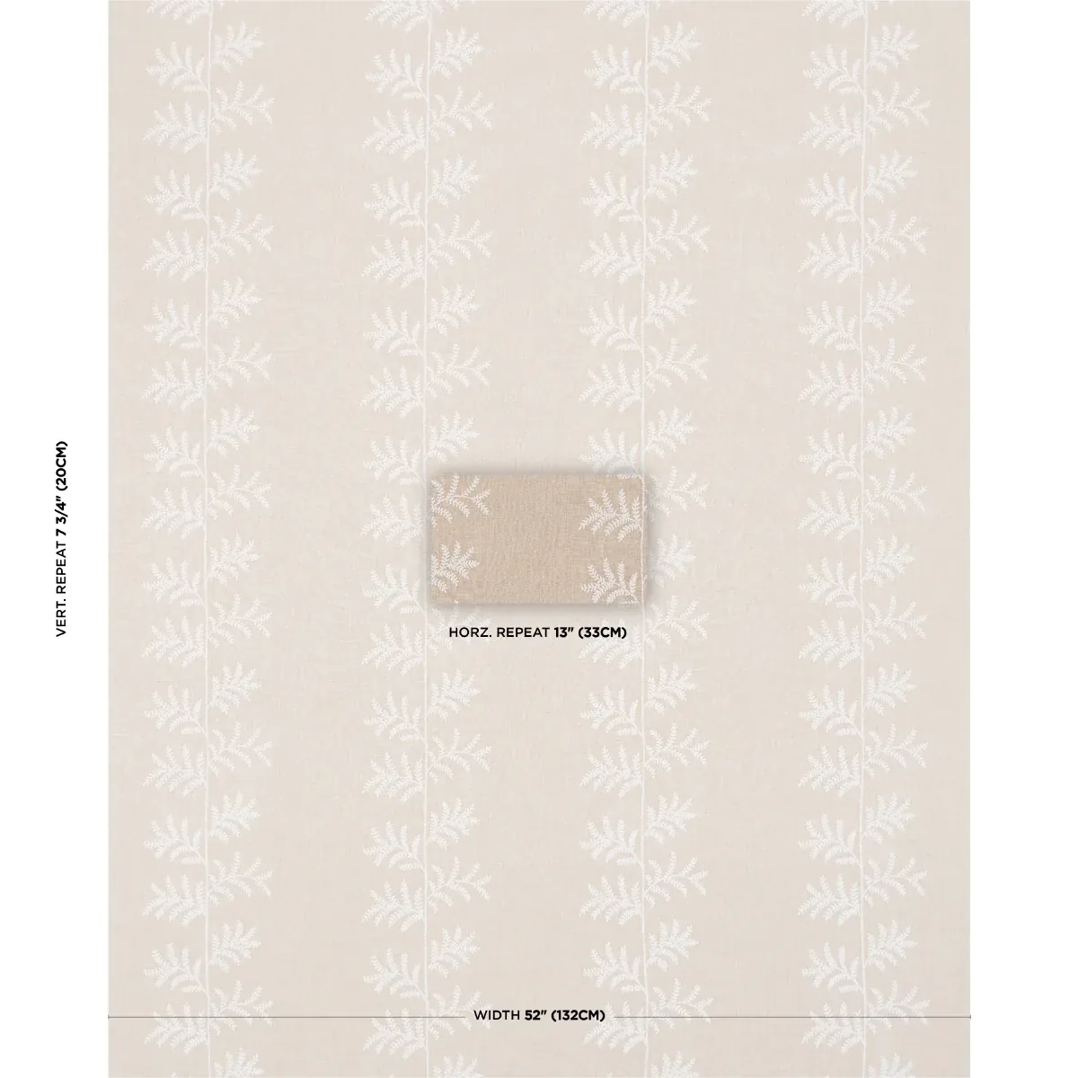ELOISE EMBROIDERY Fabric – NATURAL | Schumacher | Wallpaper ELOISE EMBROIDERY fabric NATURAL color by Schumacher