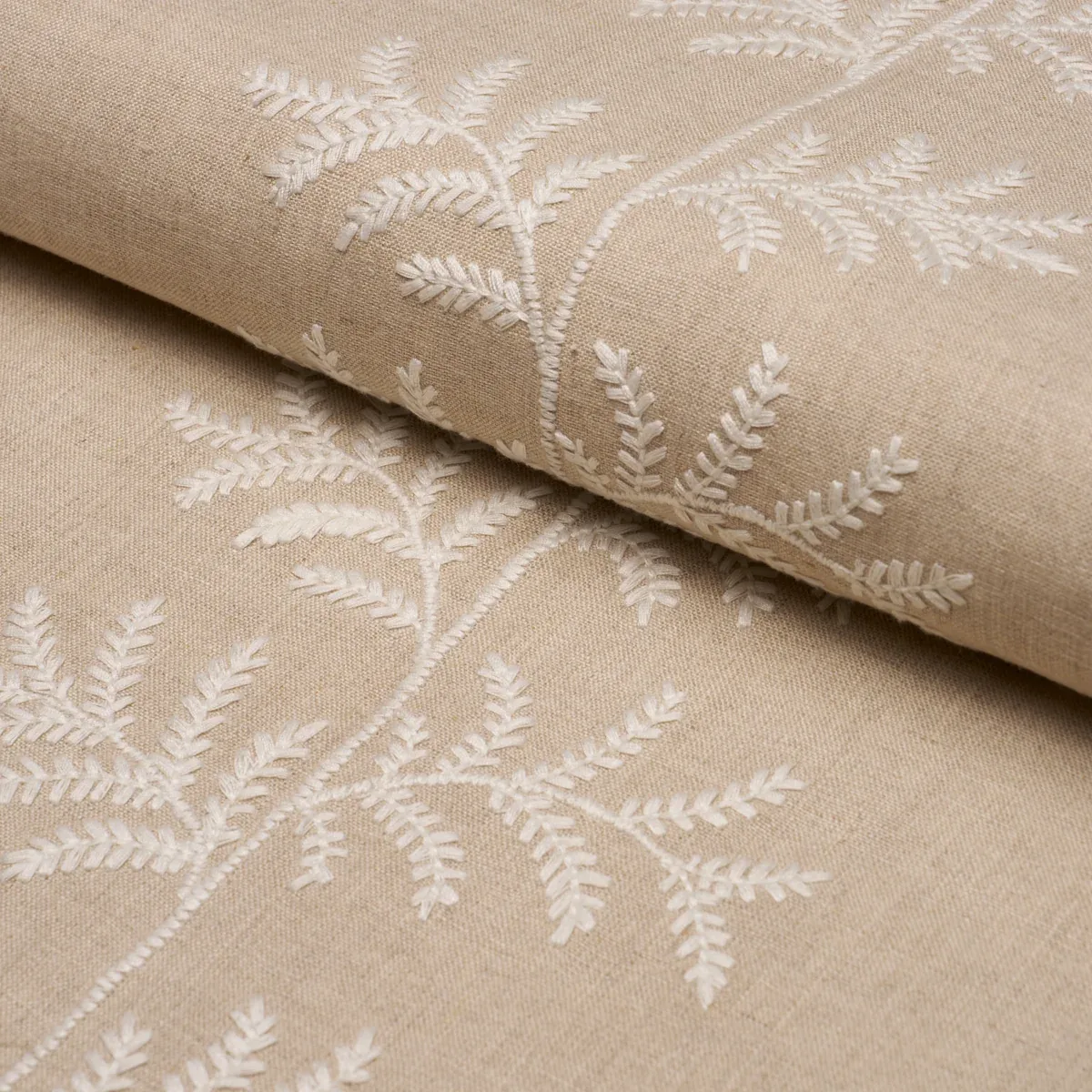 ELOISE EMBROIDERY fabric NATURAL color by Schumacher