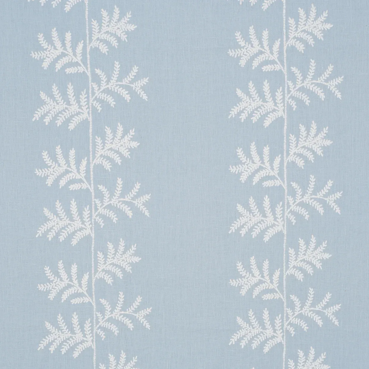 ELOISE EMBROIDERY fabric SKY color by Schumacher