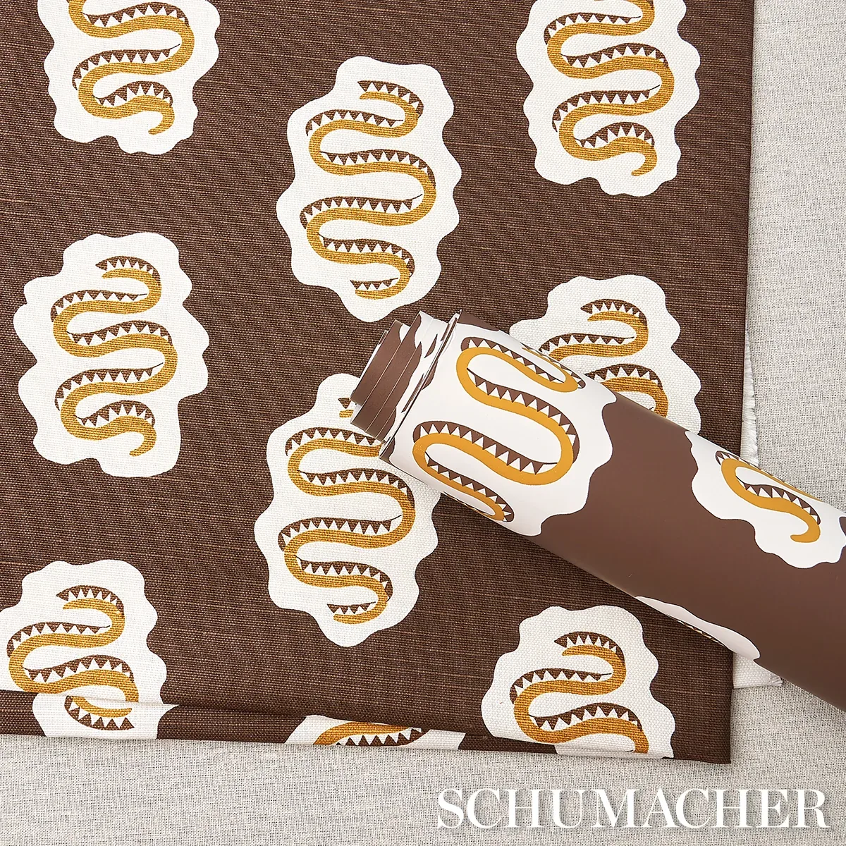 ELSA Fabric – AMBER | Schumacher | Wallpaper Twins ELSA fabric AMBER color by Schumacher