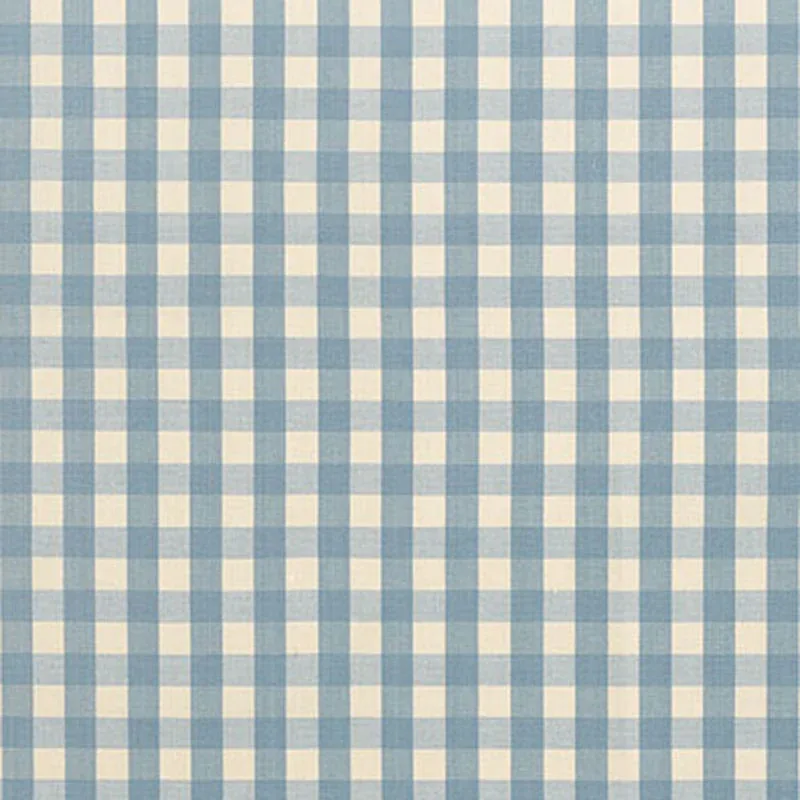 ELTON COTTON CHECK fabric CHAMBRAY color by Schumacher