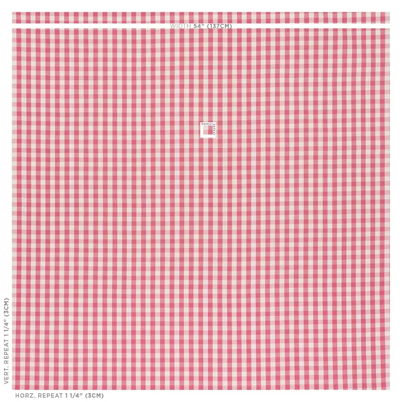 ELTON COTTON CHECK Fabric – MAGENTA | Schumacher | Wallpaper ELTON COTTON CHECK fabric MAGENTA color by Schumacher