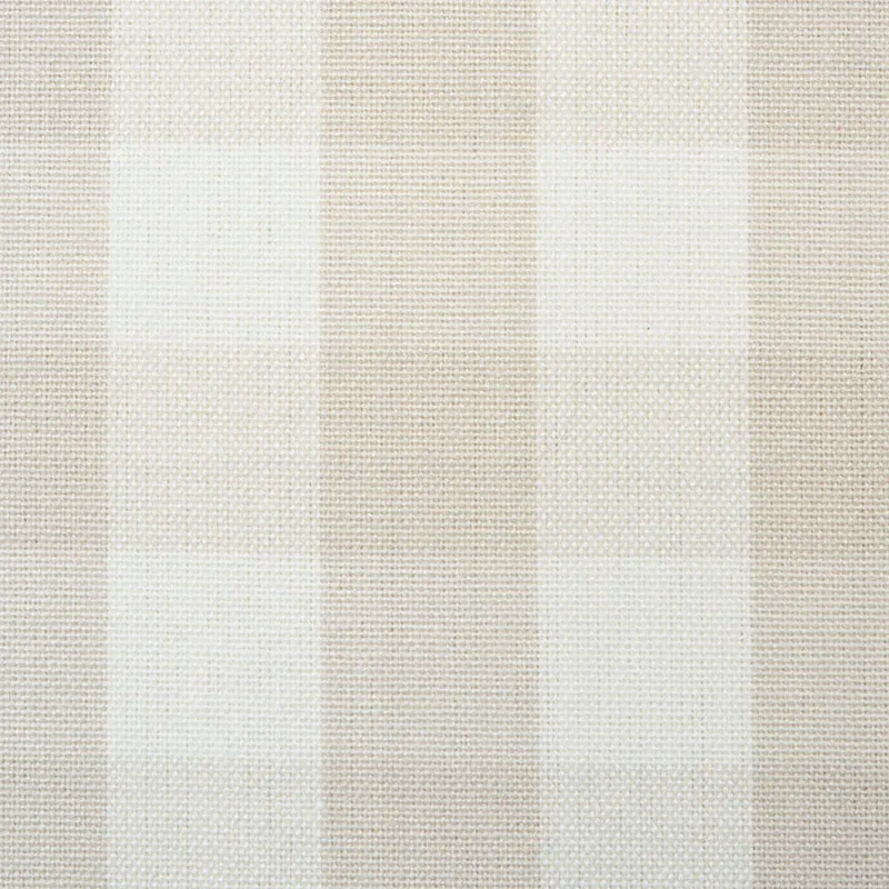 ELTON COTTON CHECK fabric NATURAL color by Schumacher