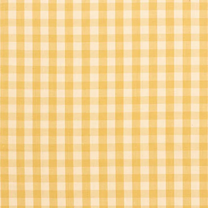 ELTON COTTON CHECK fabric STRAW color by Schumacher