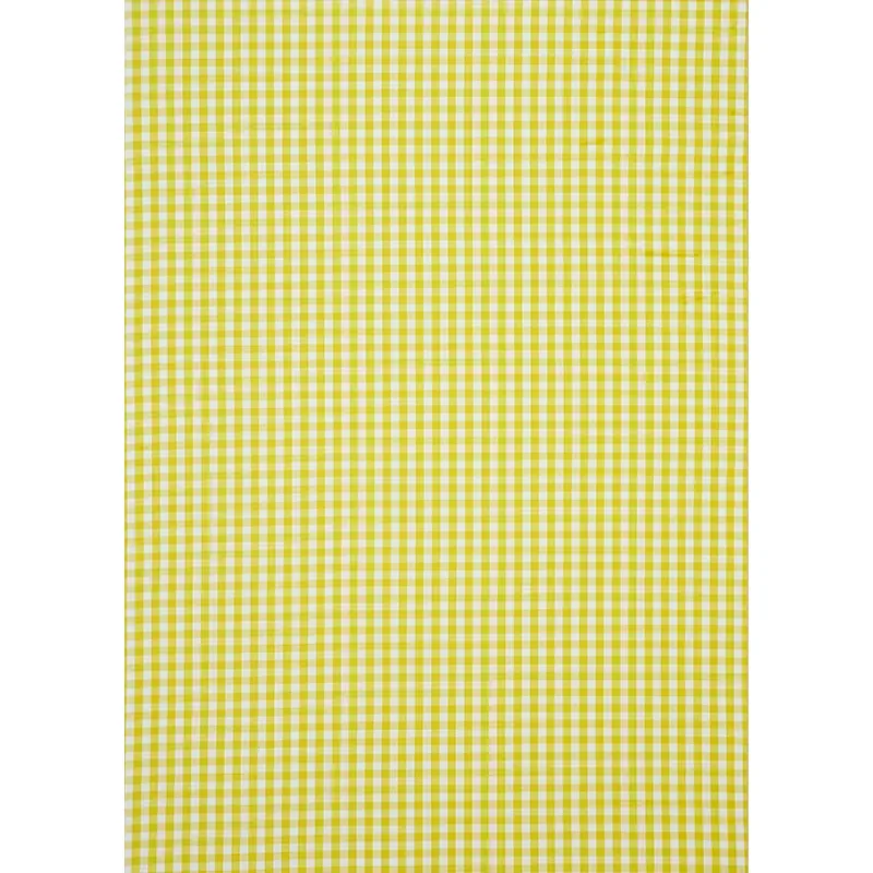 ELTON COTTON CHECK fabric YELLOW color by Schumacher