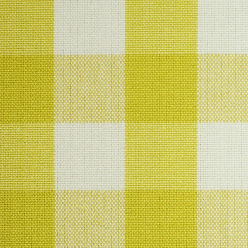 ELTON COTTON CHECK fabric YELLOW color by Schumacher