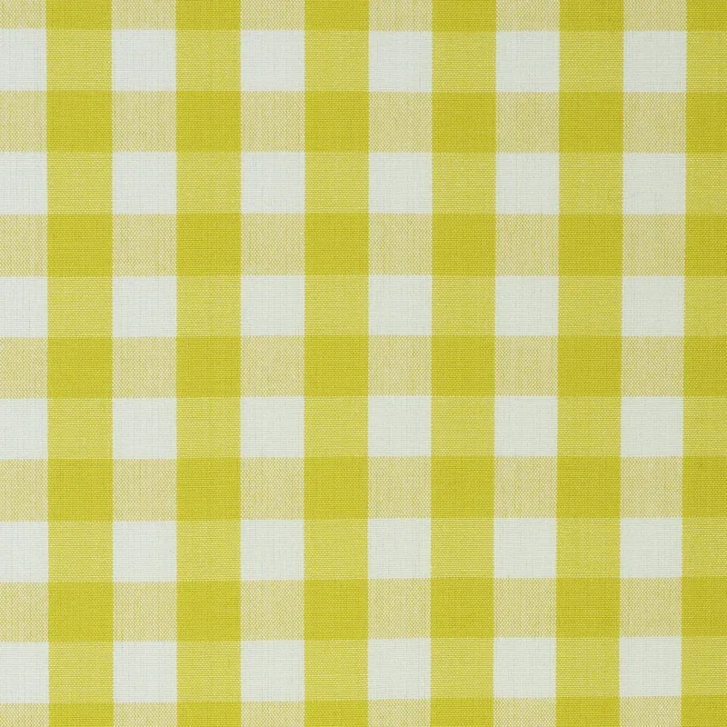 ELTON COTTON CHECK fabric YELLOW color by Schumacher