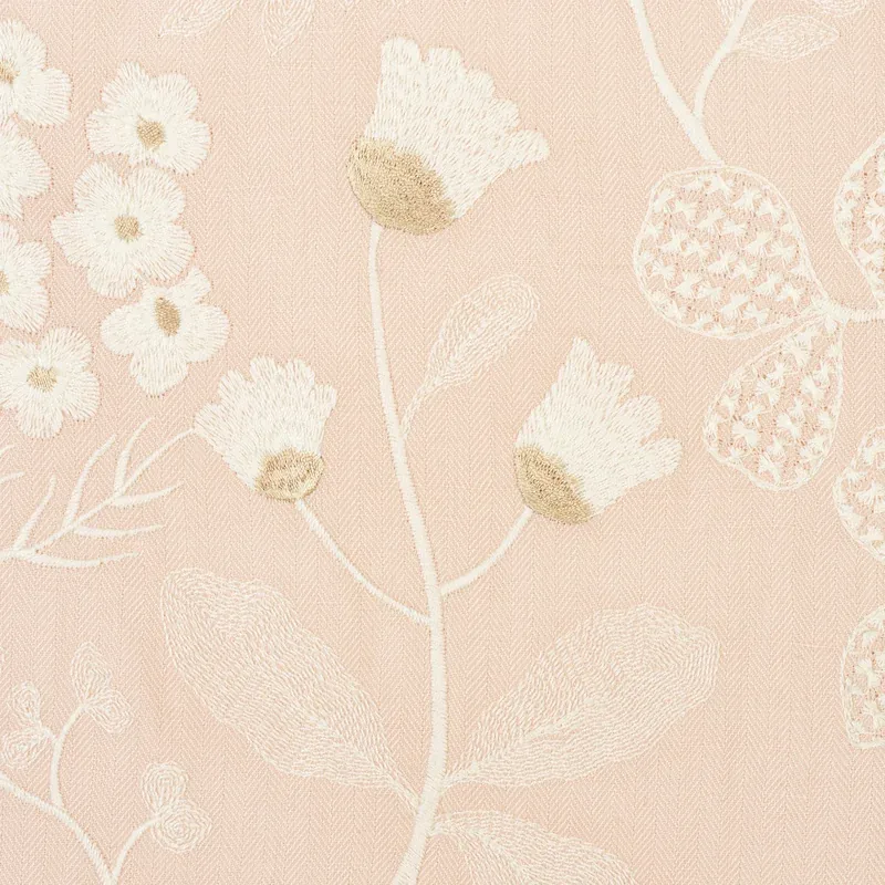 EMALINE EMBROIDERY Fabric – BLUSH | Schumacher | Wallpaper T EMALINE EMBROIDERY fabric BLUSH color by Schumacher
