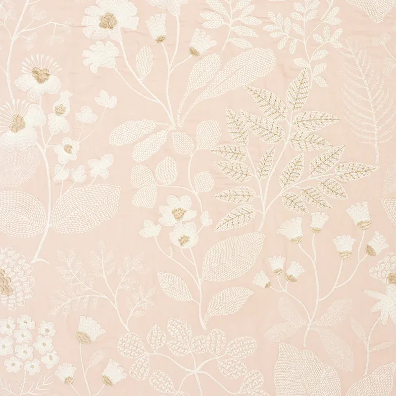 EMALINE EMBROIDERY fabric BLUSH color by Schumacher